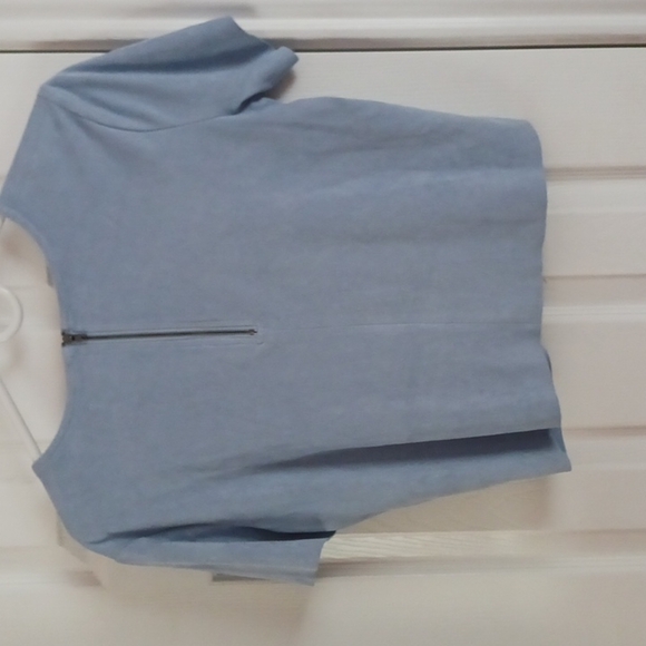 GB Light Blue Faux Seude Short Set - Picture 5 of 8